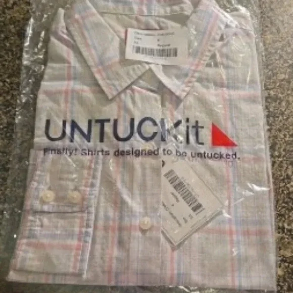 UNTUCKit Women’s 6 (Small) Chasseles UT-14-33079 Button Up Shirt Gray Plaid - Picture 9 of 10
